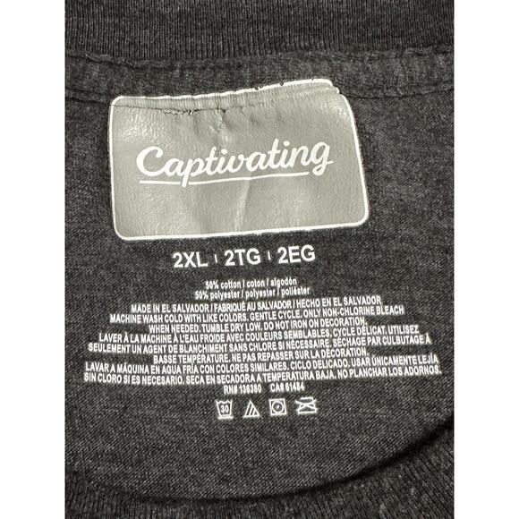 LSU Tigers Mens Long Sleeve T-shirt “Tiger Nation” 2X XXL Gray Captivating Brand - Picture 4 of 9